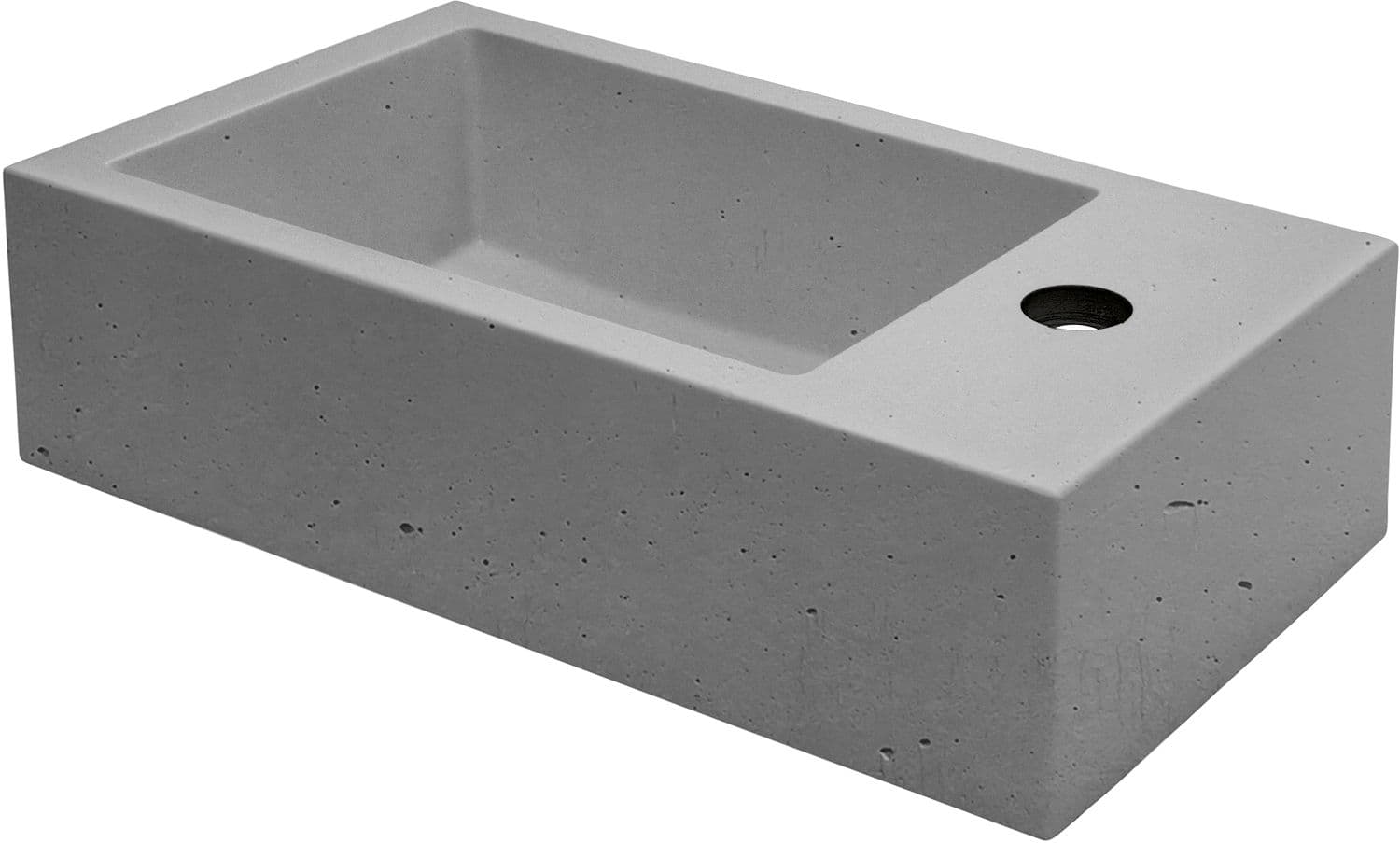 LAVE MAINS BRIQ 40X22CM TROU ROBINET DROITE BETON INCLUSIF FIXATION
