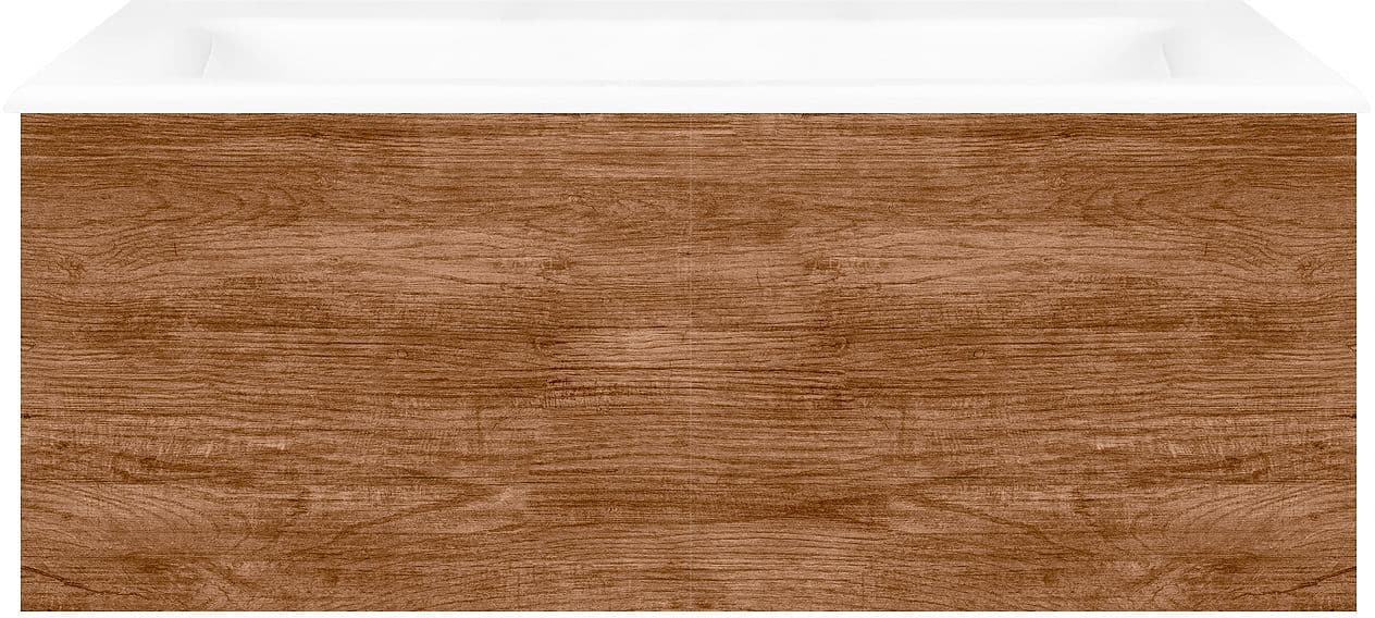 SOUS MEUBLE COFFEE 1 TIROIR 80 TECTONA DECOR CANNELLE +LAVABO PORCELAINE SANS TROU ROBINET BLANC