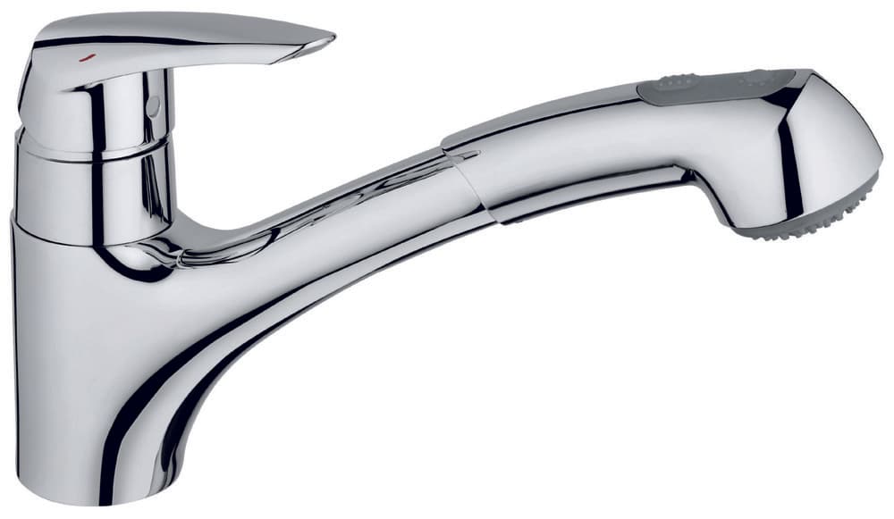 Grohe Eurodisc mitigeur évier monocommande monotrou bec mobile chromé