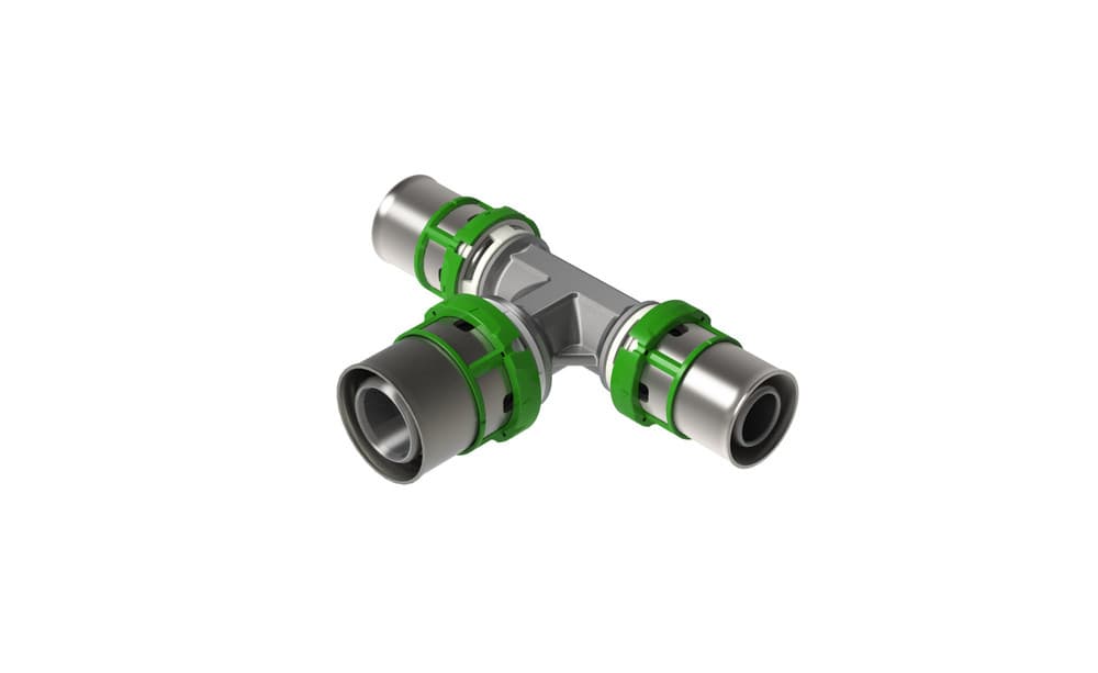 Comap Skinpress Té réduit tube multicouche Multiskin raccord 3 x 32-20-32