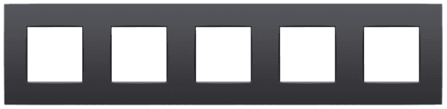 Plaque de recouvrement quintuple, entraxe de 71 mm, couleur Niko Intense anthracite coated