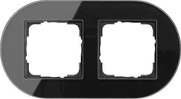 Cadre de finition Gira Studio Noir verre Noir
