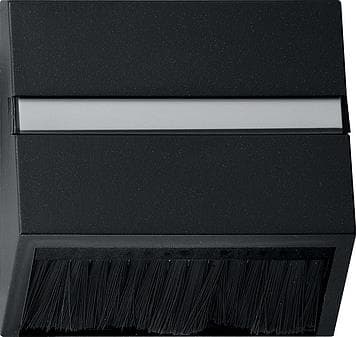 Capot enfichable avec cadre adaptateur pour appareils avec cache (50 x 50mm) et sortie oblique Noir