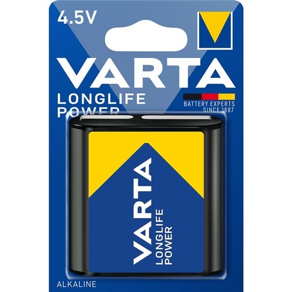 Blister de 1 piles alcaline Longlife Power Varta 4.5V 3LR12
