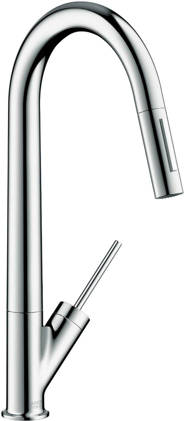 MITIGEUR CUISINE AXOR STARCK HG DOUCHETTE EXTRACTIBLE 2-JETSS INOXLOOK