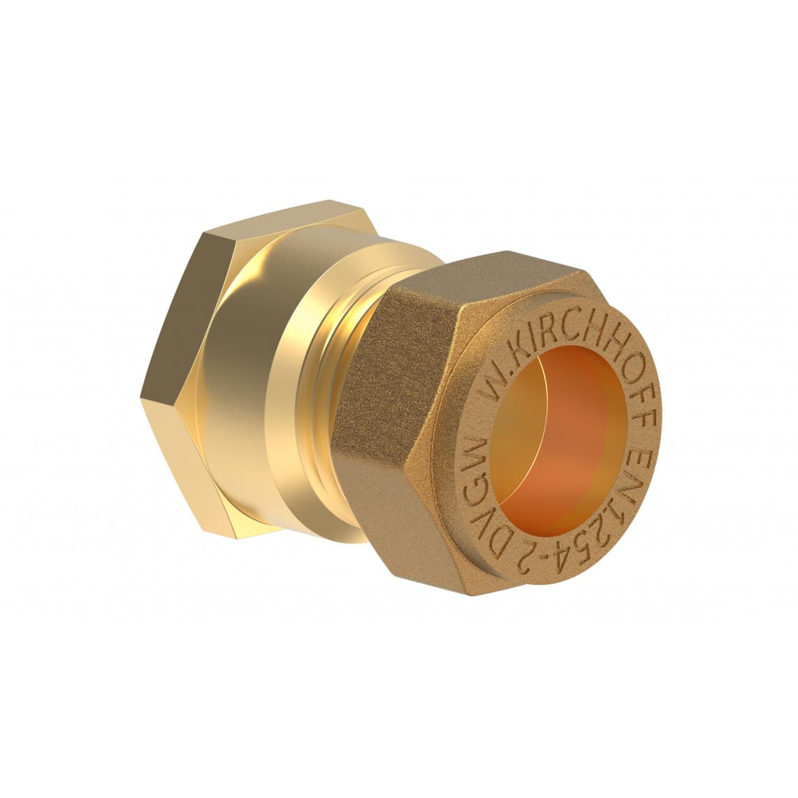 989456417 LT pièce intermédiaire, vierge, 22 mm x 3/4" F, raccord à serrer pour tube en cuivre,