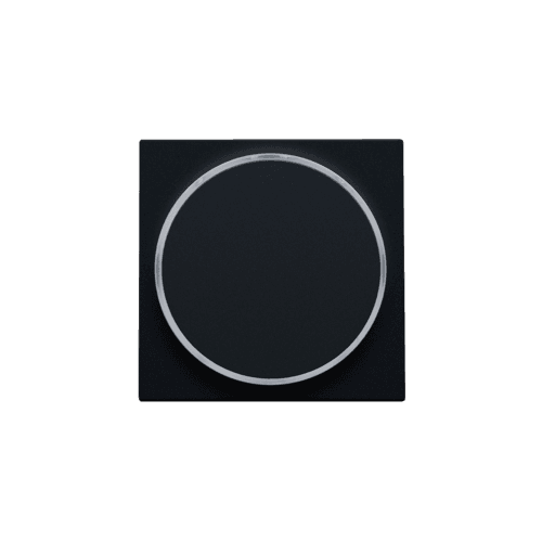 Set de finition avec anneau transparent sans symbole pour bouton-poussoir 6 A avec LED couleur ambre avec culot E10, couleur black coated