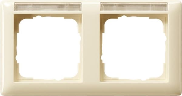 Cadre de finition Gira standard 55 avec zone d'inscription Blanc crème brillant