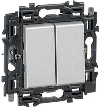 Valena deux directions 10AX + poussoir 6A appareil complet Alu à griffes