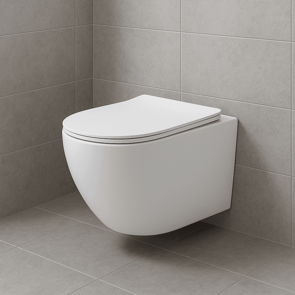 ALONI PRO WC SUSPENDU – TORNADO FLUSH – SANS BRIDE – AVEC ABATTANT – DUROPLAST – SOFT CLOSE – QUICK RELEASE – COMPACT 49 CM - 36X32X49 CM – BLANC MAT