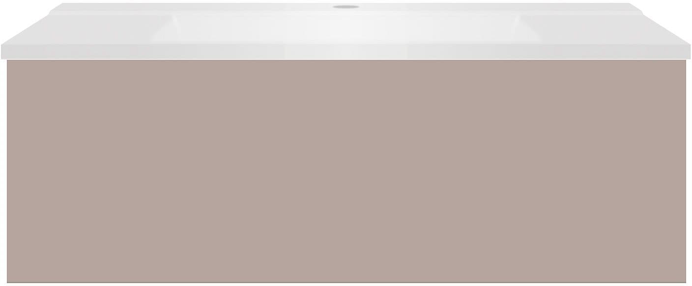 SOUS MEUBLE COFFEE 1 TIROIR 90 MAT BASALTGRIJS+LAVABO BLANC MAT
