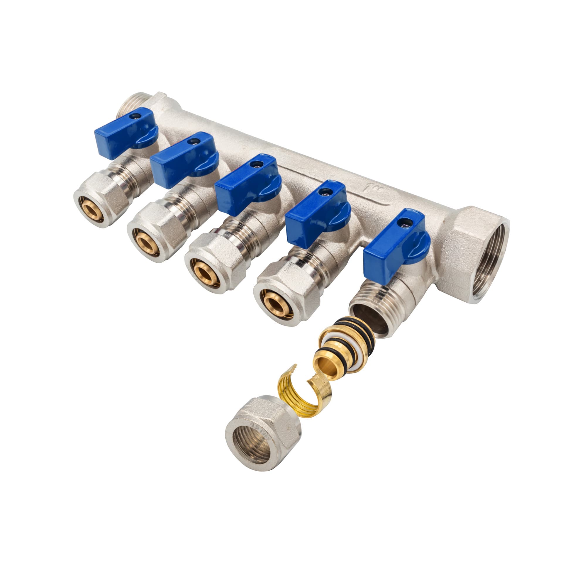 "COLLECTEUR A VANNE MF-1"" 5X16 BLEU"