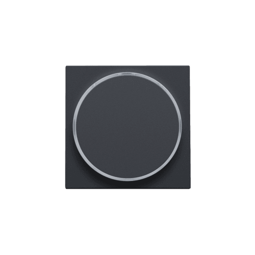 Set de finition avec anneau transparent sans symbole pour bouton-poussoir 6 A avec LED couleur ambre avec culot E10, couleur anthracite coated