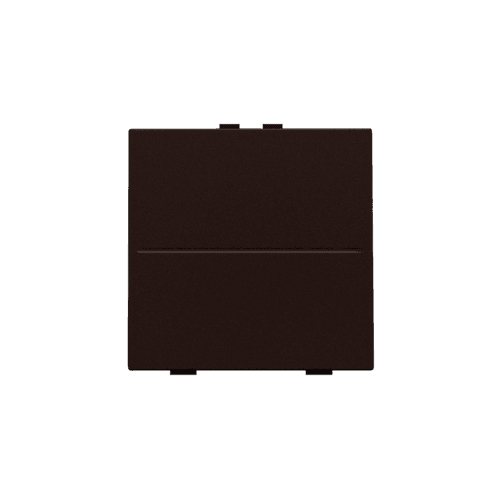 Touche simple pour interrupteur sans fil ou bouton-poussoir à deux boutons de commande, couleur dark brown coated