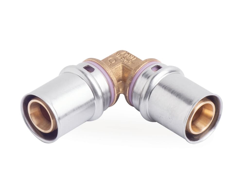 SYSTEMPEX coude 90° tube alu raccord à sertir 26-26