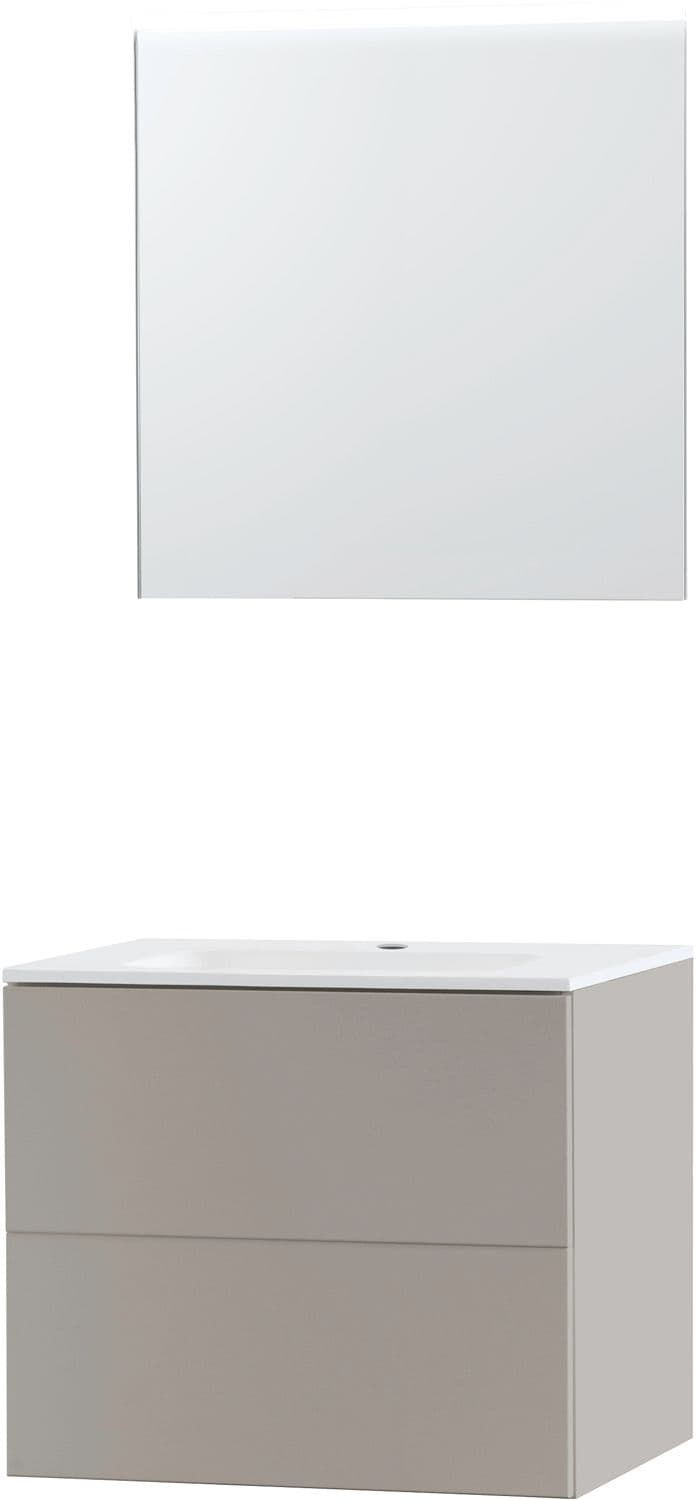 MEUBLE PURO SOLO GRIS 70 MARBRE SYNTHETIQUE MIROIR
