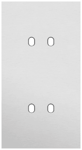 Plaque de recouvrement double, verticale 71 mm d'entraxe, pour des fonctions de commutation double, couleur Niko Toggle alu grey brushed