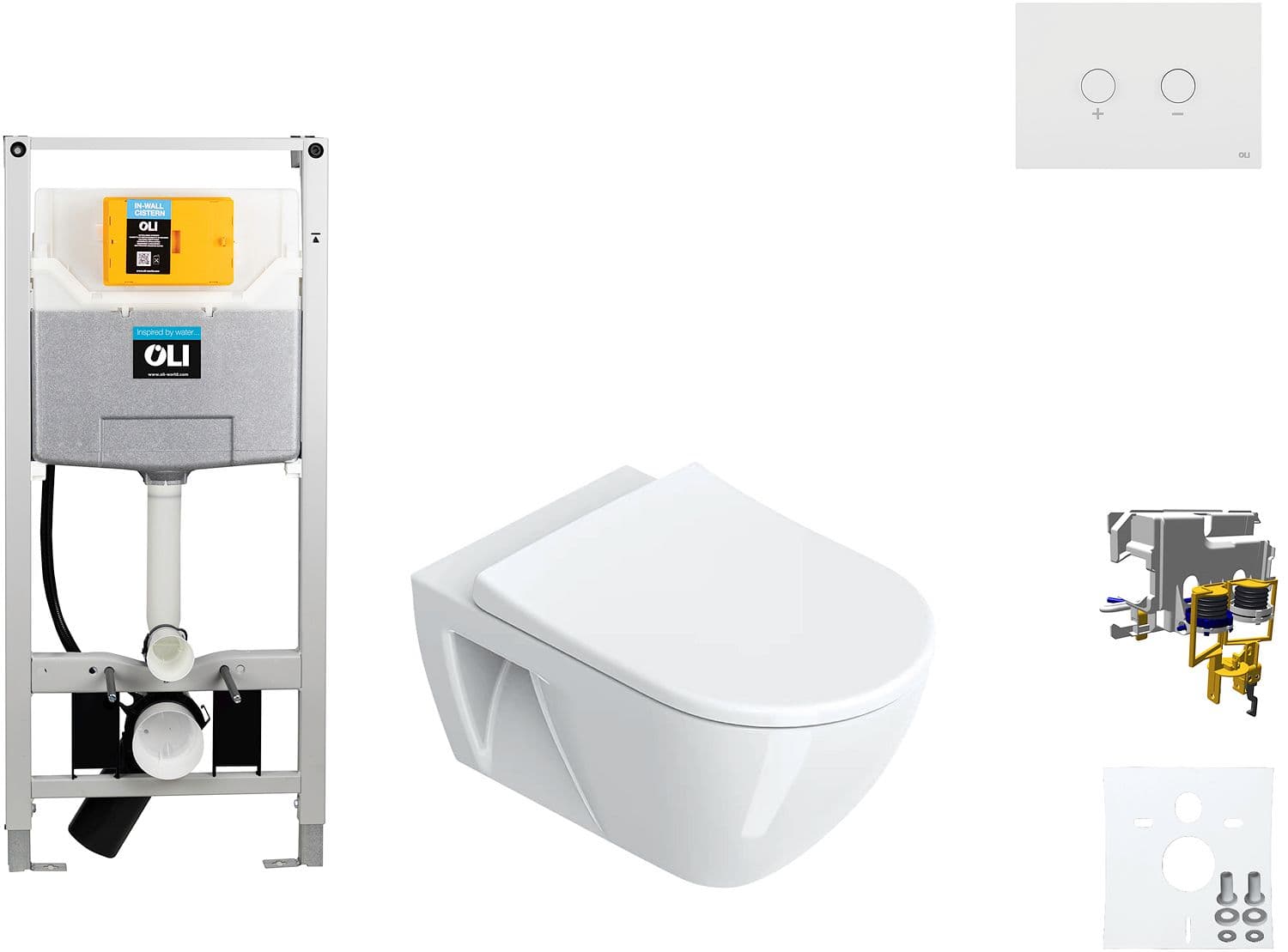 WALLFIX OLI WC SUSPENDU SFERA ECO CATALANO HEAVY SEAT BLINK BLANC