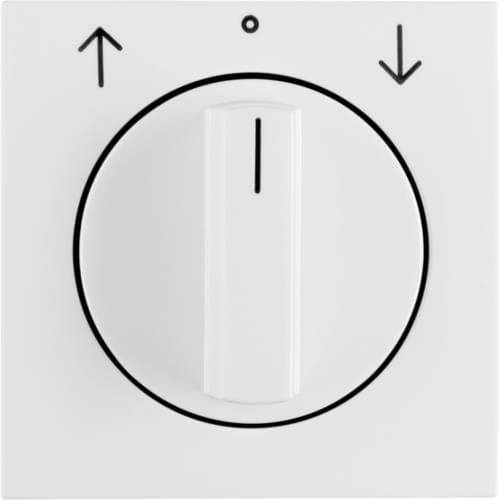 Enjoliveur avec bouton rotatif pour interrupteur volets S.1 / B.3 / B.7 Blanc polaire, brillant