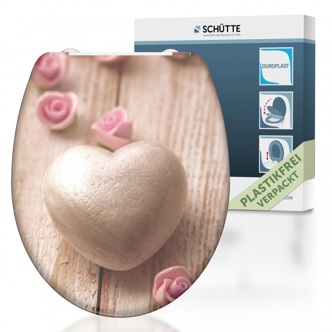 82370 abattant WC en Duroplast ROMANTIC, avec frein de chute et déclipsable