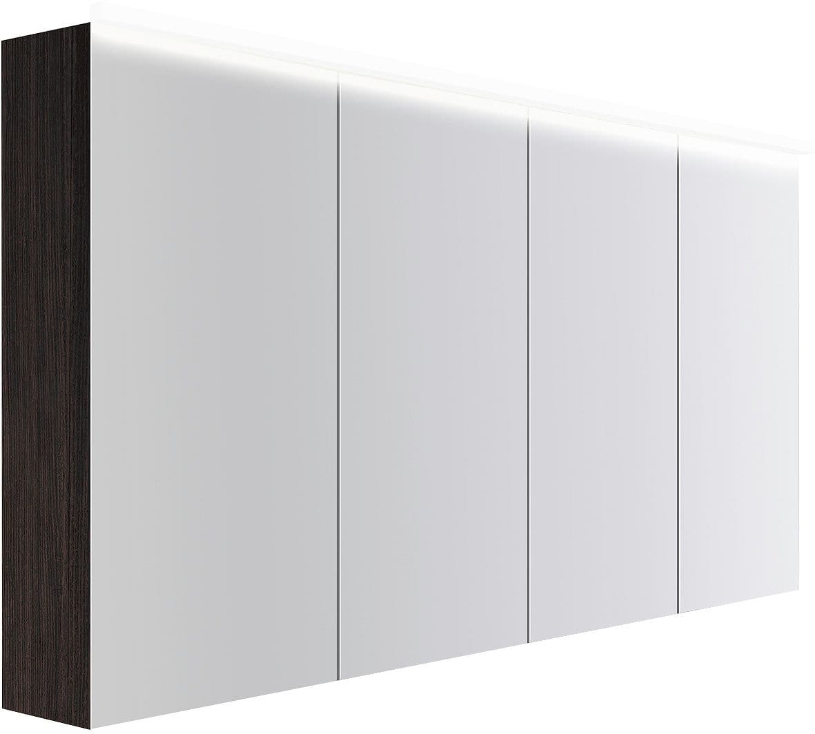 ARMOIRE TOILETTE COFFEE 4 PORTES 1600MM 4250K CHENE DECOR MOKKA
