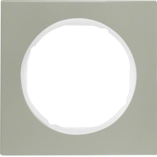 Plaque de recouvrement 1 poste Berker R.3 Inox / Blanc polaire
