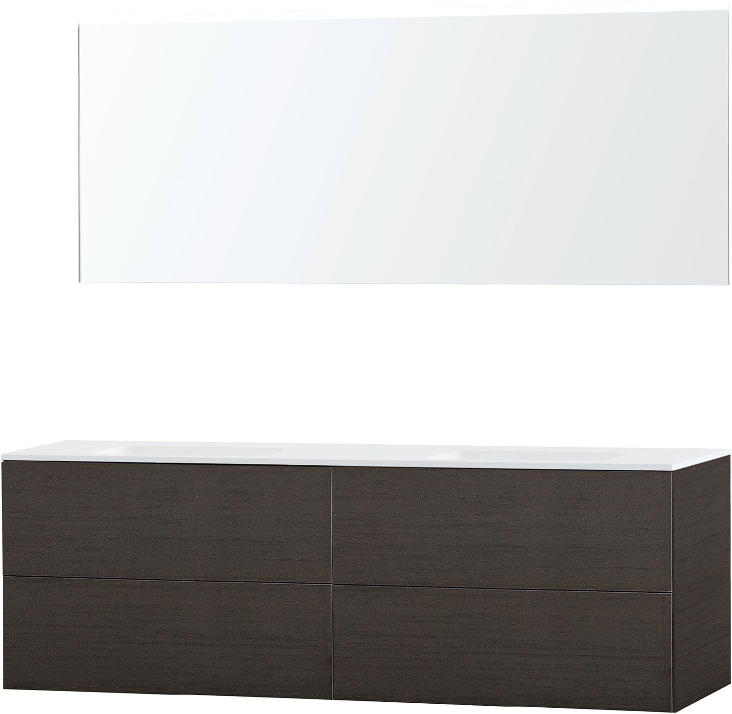 MEUBLE PURO DUO WENGE 180 SOLID MOLTO MIROIR