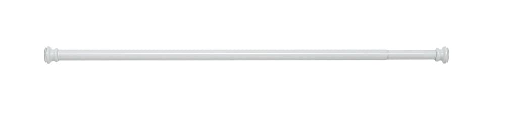 Gedy porte-rideau douche droit 1050-2400mm D25mm alu blanc ventouses couper