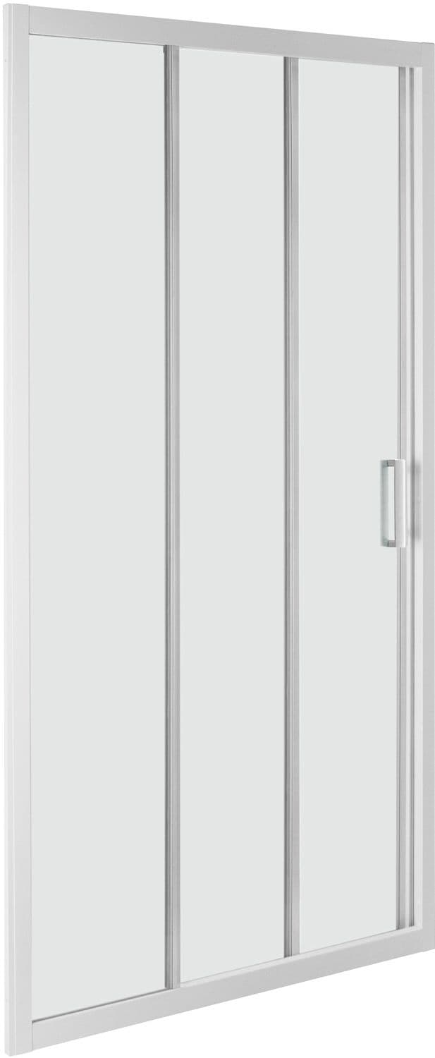 PORTE COULISSANTE EN 3 PIECES STEP 75-79 H190 ALUMINIUM-BROSSE