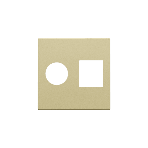 Set de finition pour connexion coaxiale simple et connexion réseau RJ45, couleur gold coated