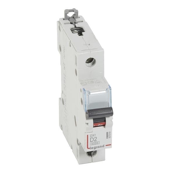 Disjoncteur DX³ 6000A / 10kA 1 pôle courbe D 02A 400V 1 module