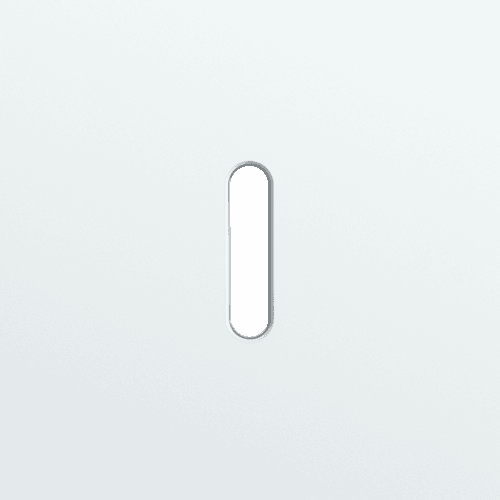 Plaque de recouvrement simple, pour des fonctions de commutation simple, couleur Niko Rocker steel white coated