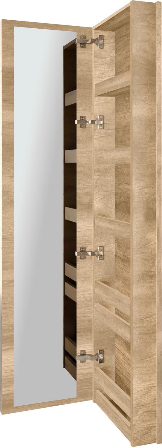COMMODE MIROIR COFFEE ETROITE 1 PORTE DROITE 40 CHENE DECOR CACHMIRE