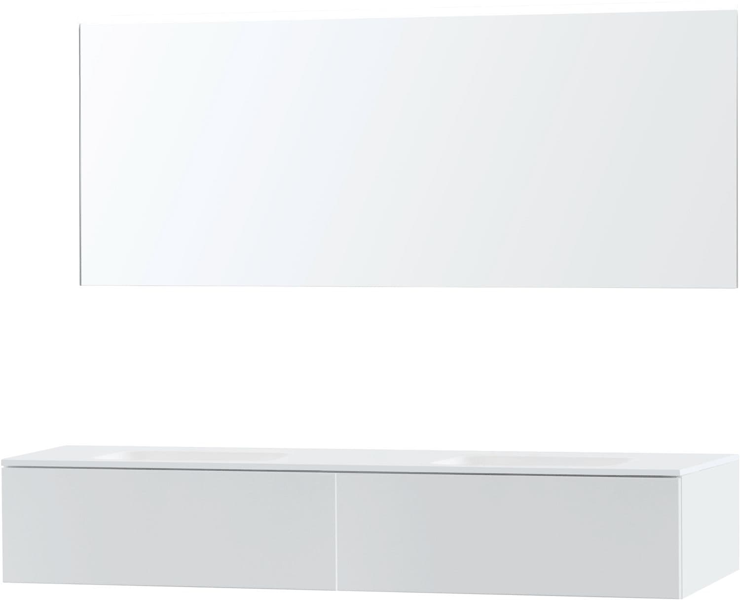 MEUBLE PURO DUO BLANC 180 1 TIROIR SOLID MOLTO MIROIR