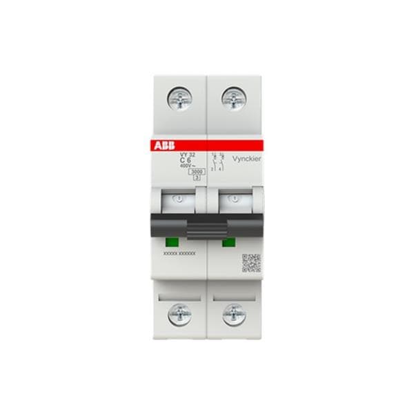 Disjoncteur VY30 2 pôles courbe C 6A 3kA