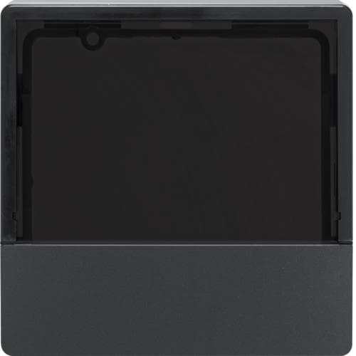 Plaque de recouvrement Q.x Anthracite Velours pour thermostat / contrôleur d'ambiance Knx
