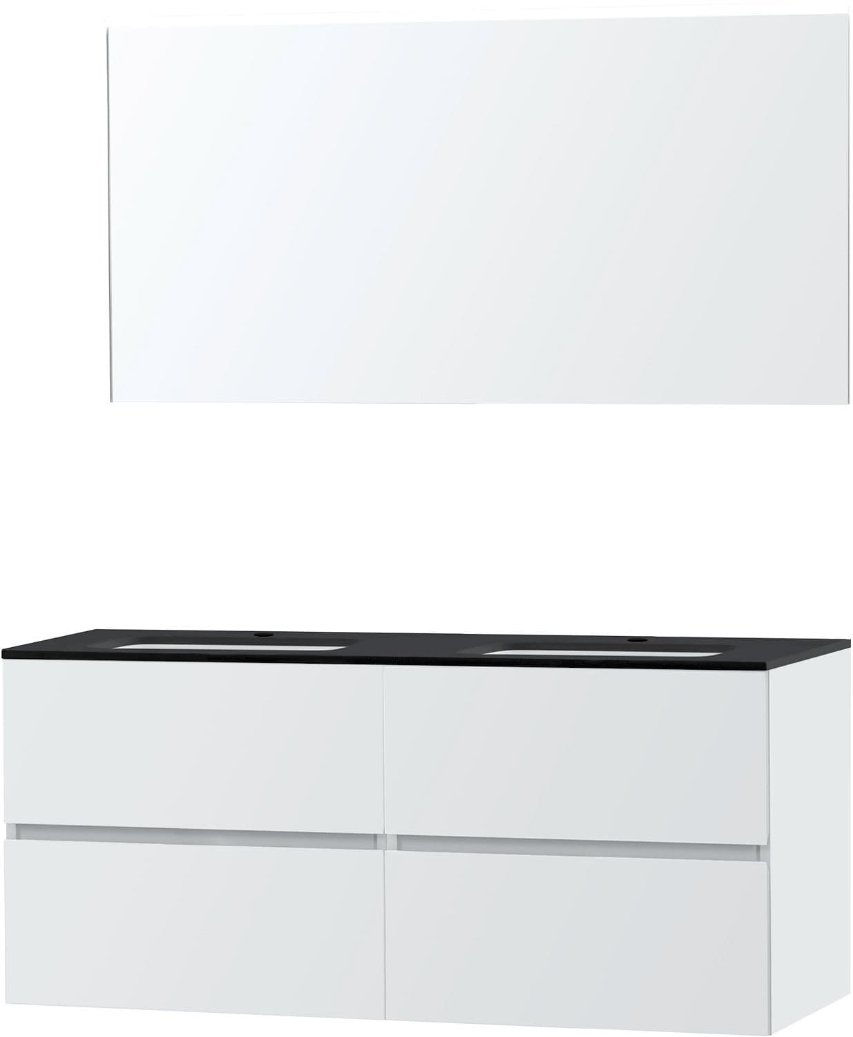MEUBLE MOLTO POUDRE BLANC 140 BLEU BELGE MIROIR