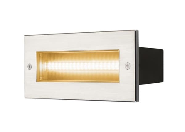 Encastré mural extérieur Brick, Led, 3000K, Inox, IP67, 230V, 950lm 10W