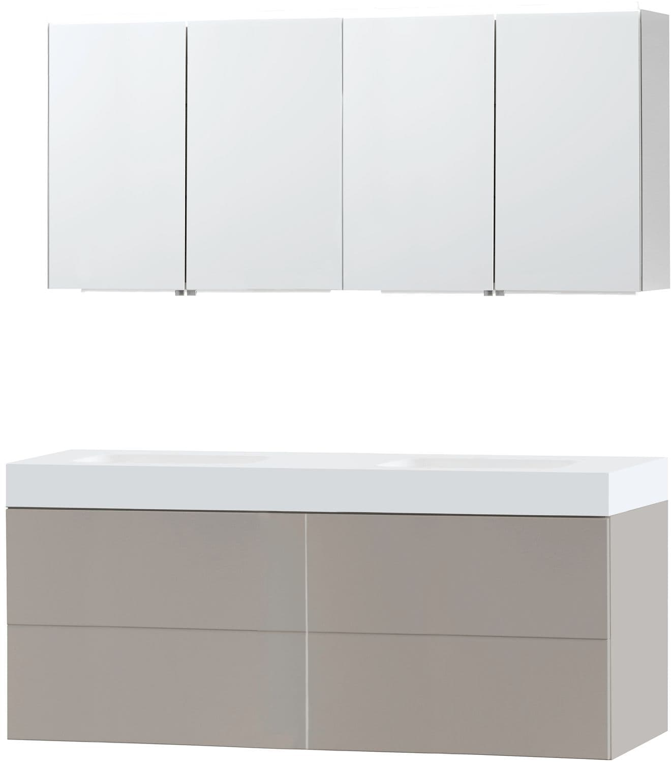 MEUBLE PURO DUO GRIS 160 SOLID PURO ARMOIRE TOILLETTE