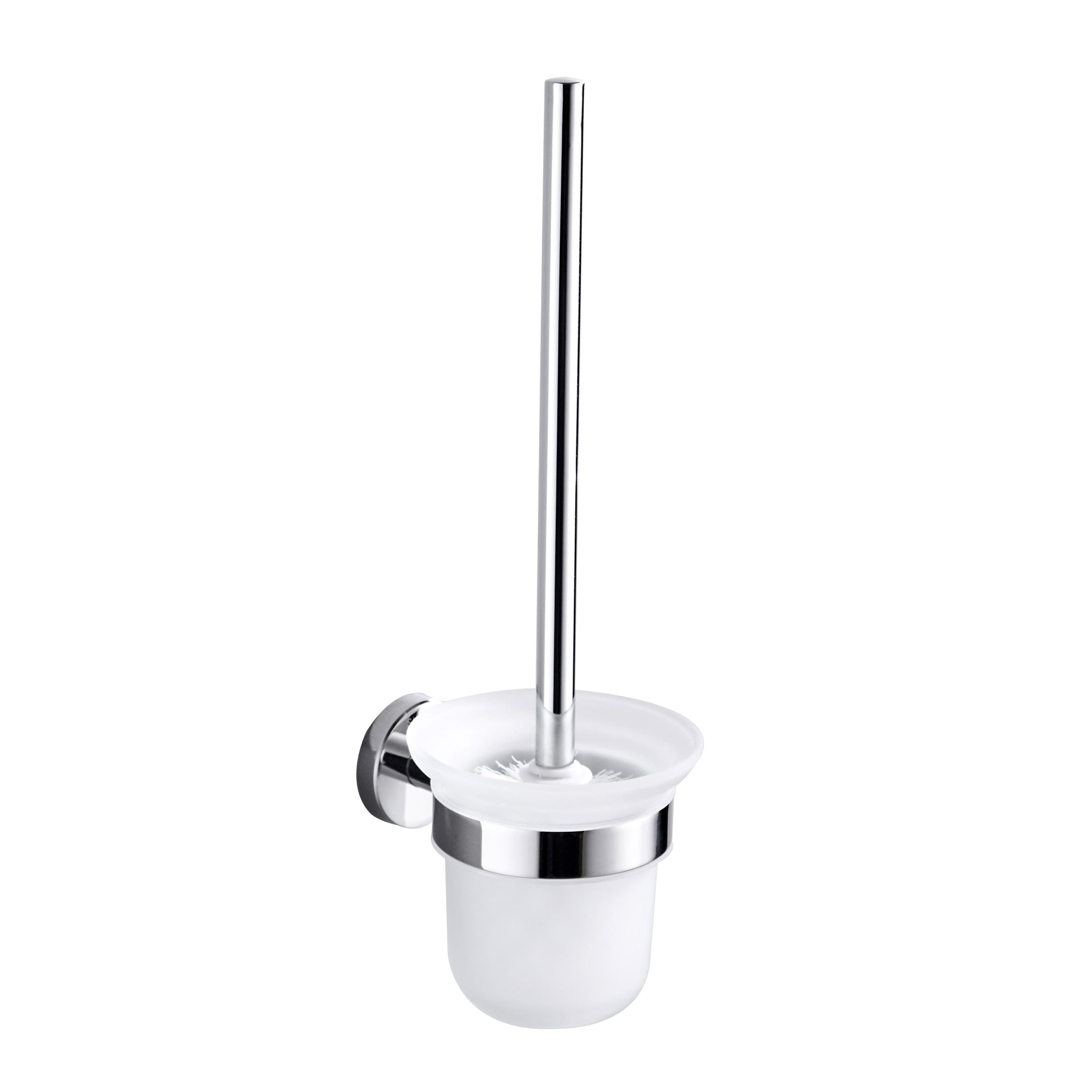BROSSE DE TOILETTE ALONI AVEC SUPPORT – POT EN VERRE – CHROME