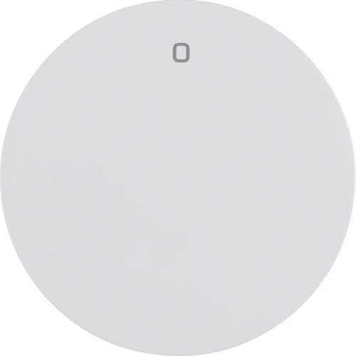 Touche avec inscription 0 Berker R.1 / R.3 Blanc polaire, brillant