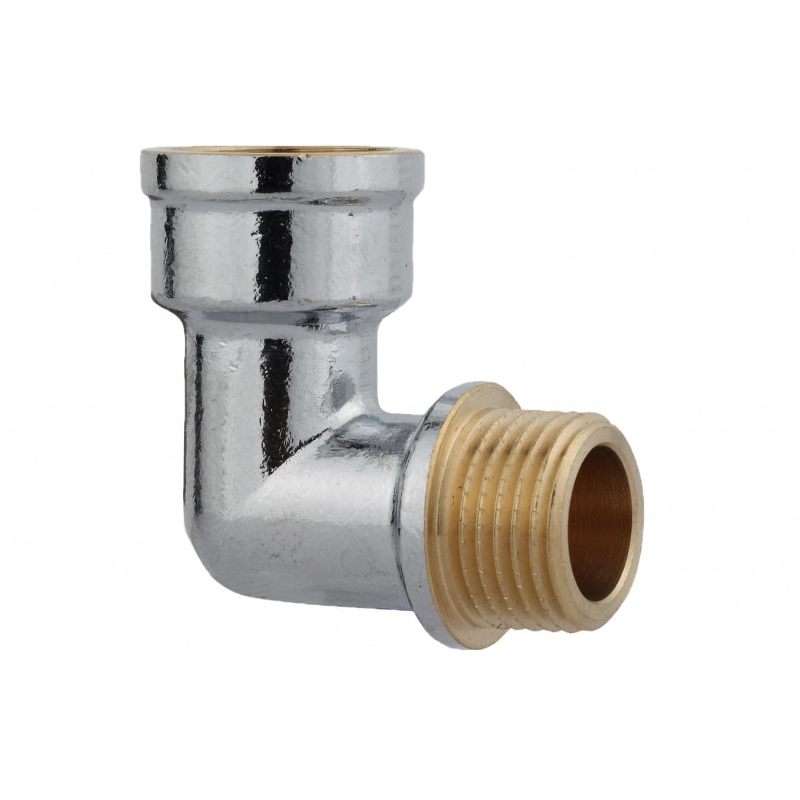989392155 LT coude 90°, chromé, 1/2" F x 1/2" M