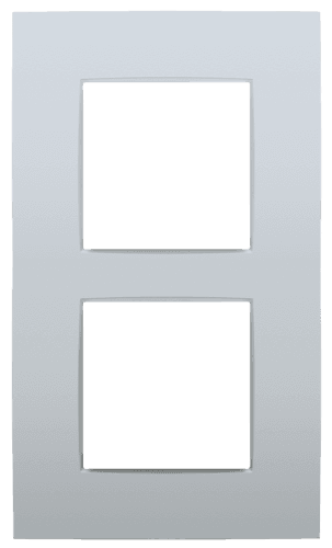 Plaque de recouvrement double, entraxe de 60 mm, verticale, couleur Niko Intense sterling coated