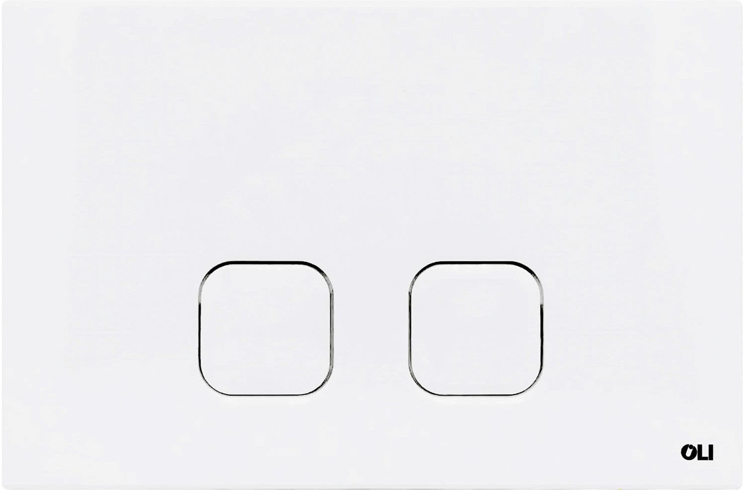 PLAQUE DE COMM. 2TOUCHES PLAIN OLI BLANC