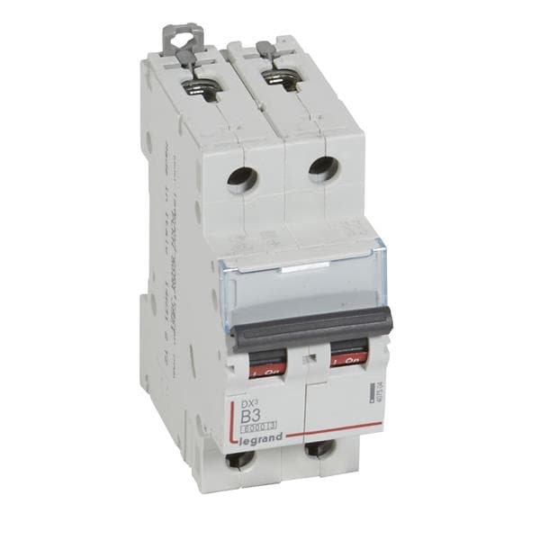 Disjoncteur DX³ 6000A / 10kA 2 pôles courbe B 03A 230 / 400V - 2 modules