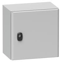 Armoire Spacial S3D hauteur 600 largeur 400 profondeur 200mm avec une porte pleine et plaque de mont
