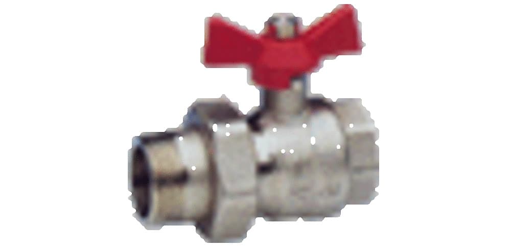 robinet à bille passage intègral avec demi-raccord manette papillon 3/4" FR