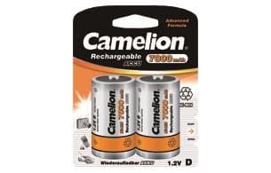Camelion - pile rechargeable Ni-Mh - D / LR20 - 7000mAh - 2 pièces