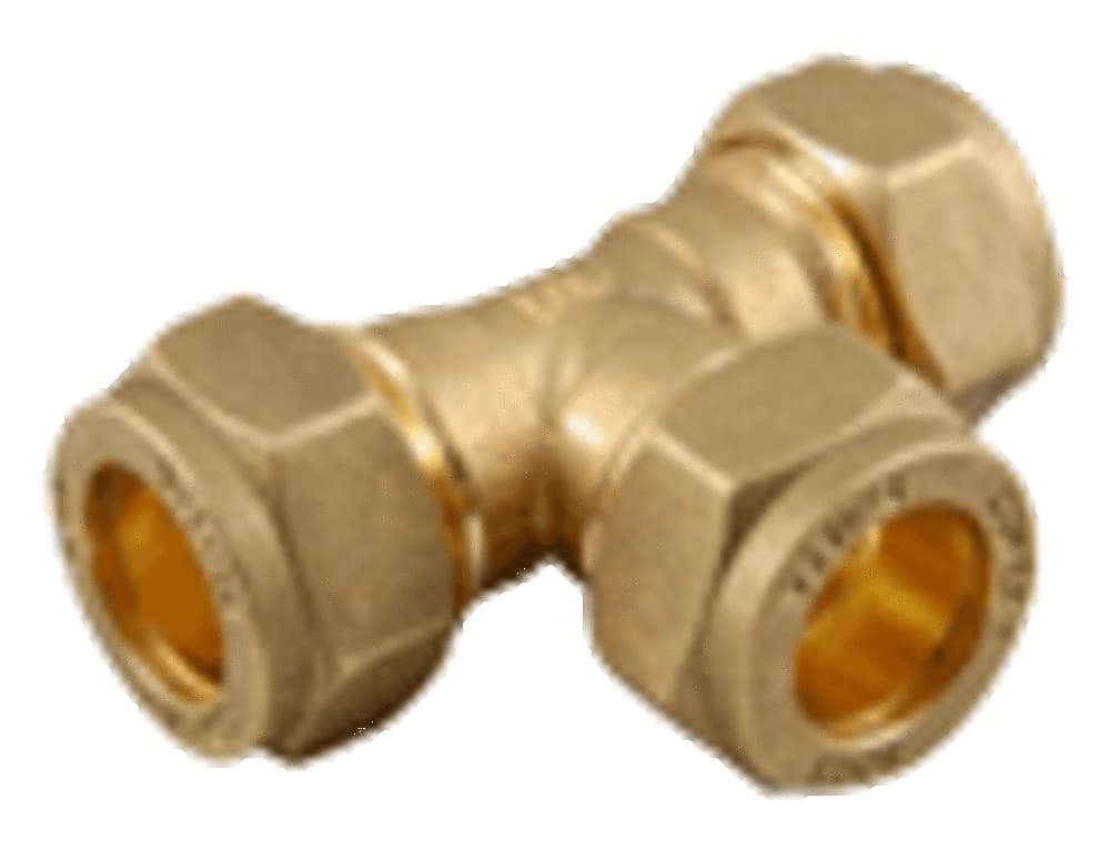 té biconique laiton alimentation tube cuivre 18 x 18 x 18 mm