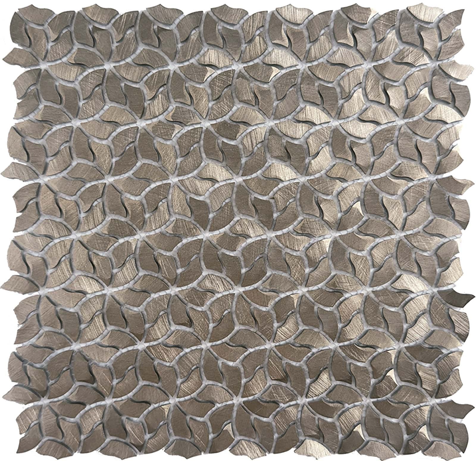 MOSAICO FLOWERS ARGENT 29,5×28,4